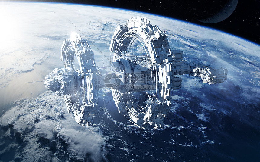 太空衛(wèi)星空間站場景圖片素材_免費(fèi)下載_obj圖片格式_VRF高清圖片401131556